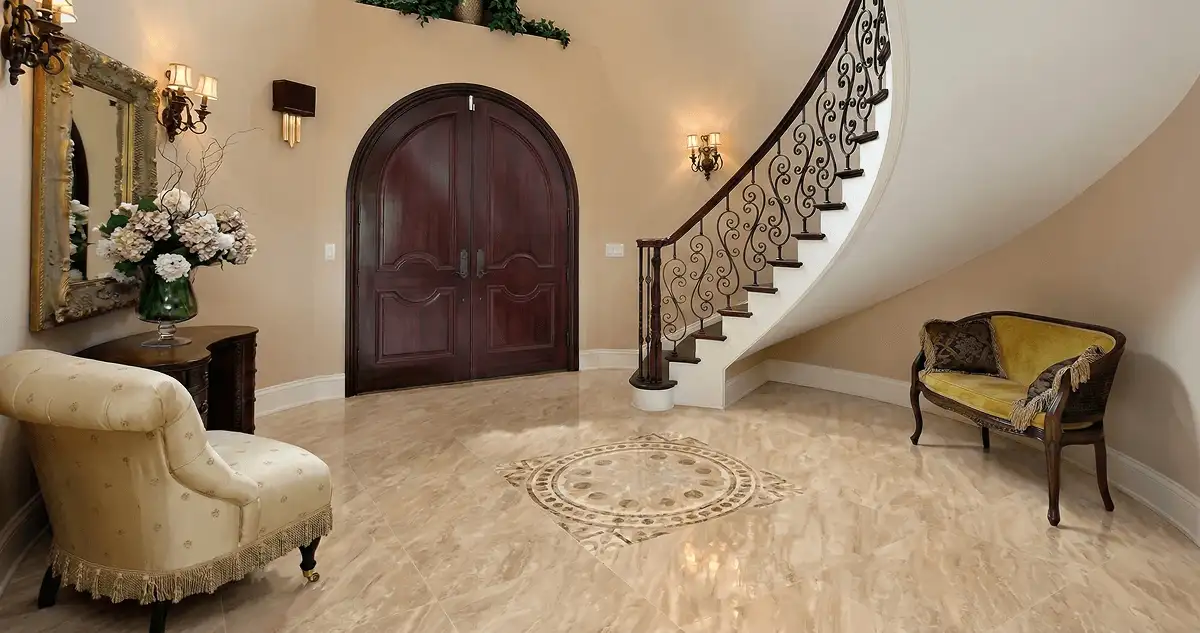 Entrance hall with professionally installed ceramic tile flooring in Columbia MO